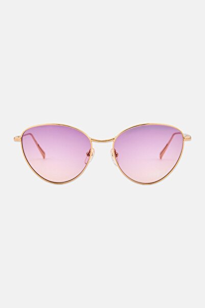 Longchamp Women LO112S Aviator Sunglasses, Gold