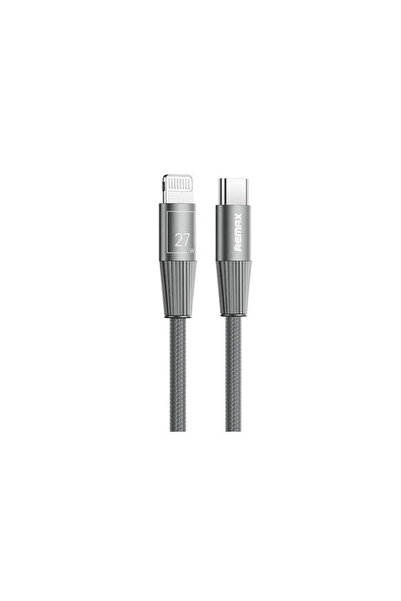 Remax Πλεγμένο καλώδιο USB-C σε Lightning 27W Γκρι 1.2μ (RC-C107)