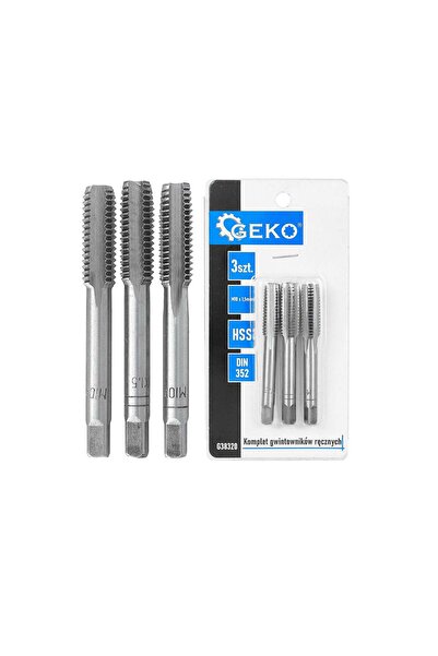 GEKO Set de tarozi pentru filetare manuală, M 10 x 1.5 mm, 3 piese, G 38320