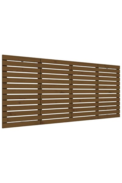vidaxl Tăblie de pat pentru perete, maro miere, 206x3x91,5 cm lemn pin