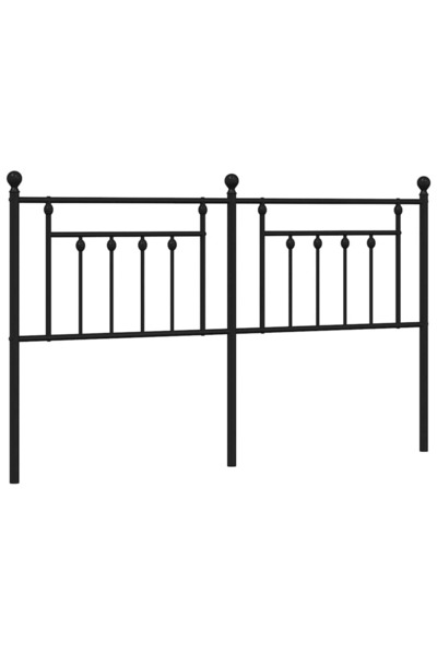 vidaxl Tăblie de pat de schimb metalică, negru, 160 cm