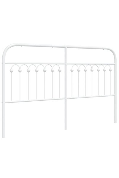 vidaxl Tăblie de pat de schimb metalică, alb, 150 cm