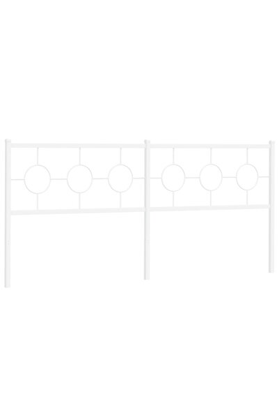 vidaxl Tăblie de pat de schimb metalică, alb, 200 cm