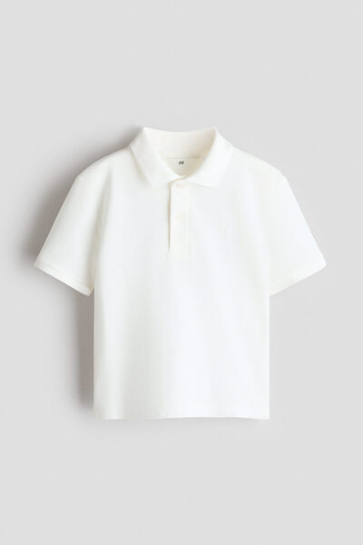 H&M İşleme Motifli Pike Polo Tişört
