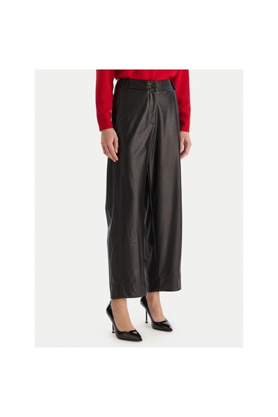 Access Fashion Γυναικεία Παντελόνια Δερματίνης 54-5132 Μαύρο