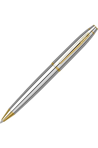 Flow Scrikss Ballpoint Pen 35 Noble Gold Chrome (Name Printable in Description)