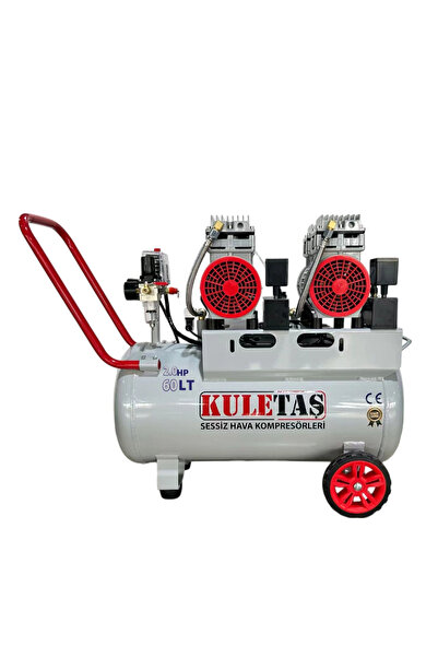 Kuletaş 60 Litre 2 HP Alüminyum Tanklı Sessiz Hava Kompresörü