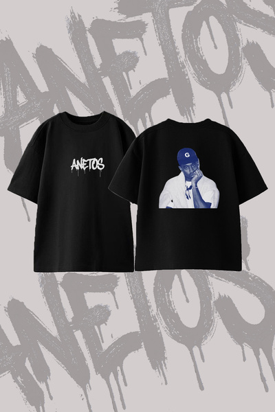 Anetos Μπλουζάκι Tyler The Creator_1 με στάμπα στην πλάτη, βαμβακερό, μαύρο, ...