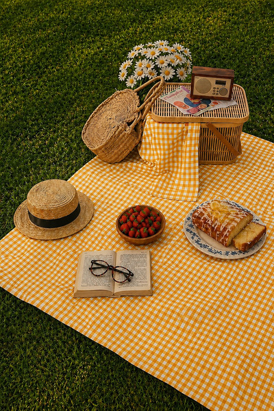 Palmex Home Wega Square Patterned Multi-Purpose Tablecloth Table Cloth Balcony Garden Camping Picnic