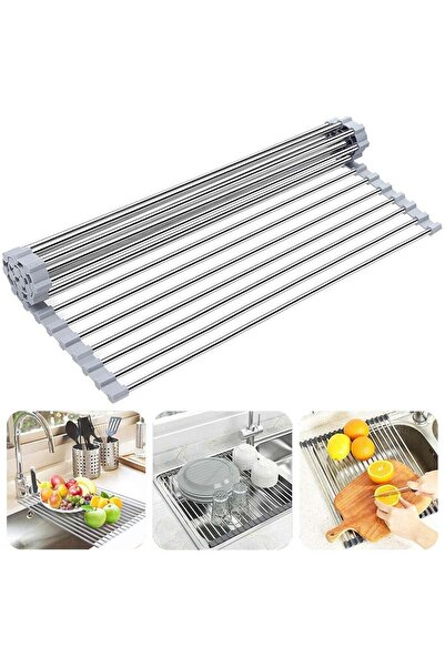 Generic Roll Up Dish Drying Rack Over Sink Drying Rack Sink Cover Kitchen Sin...
