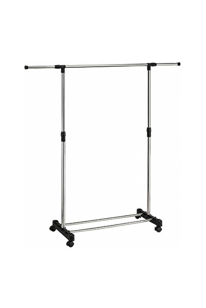 Lacoz Adjustable Rolling Clothes Rack with Wheels, Heavy Duty Garment Rack, P...