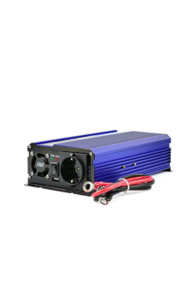 GEKO Convertor de tensiune cu undă sinusoidală, 12 V / 230 V, 500 / 1000 W, G...