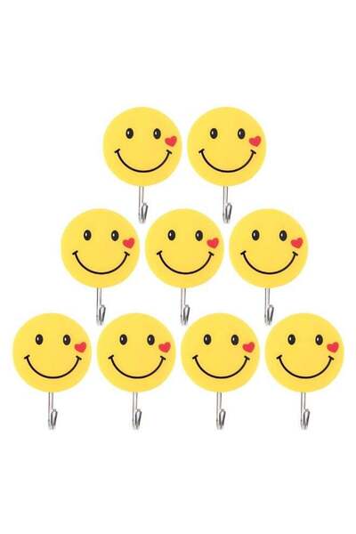 Duravel 9PCS Strong Adhesive Force Hook Household Hook Cartoon Cute Wall Stic...