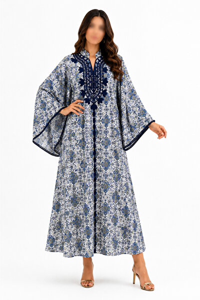 THOGUE Luxurious Women's Jalabiya with Exquisite Embroidery and Flared Butter...