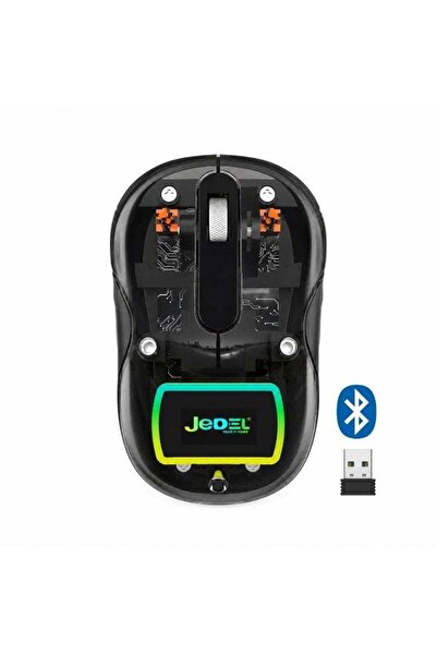 jedel فأرة لاسلكية وبلوتوث قابلة لإعادة الشحن WD141 – نقرات صامتة، شحن USB-C ...