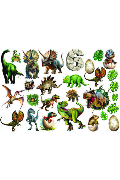 TELLGRAF Dinosaur Themed Sticker Set (21X31 cm 1 Set)