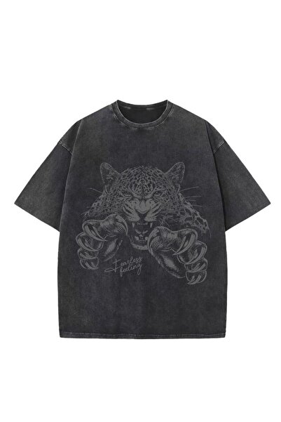 classy moda Unisex Colorful Oversize Printed T-Shirt Streetwear Comfortable F...