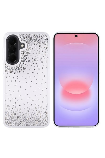 Generic Brand Galaxy A57 Case Camera Raised Glittery Drop Stone Silicone Efr