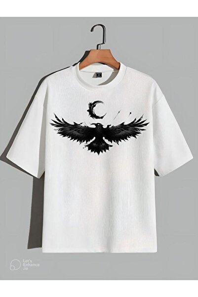 bellanova Unisex πολύχρωμο μπλουζάκι με στάμπα Oversize Streetwear Άνετη εφαρ...