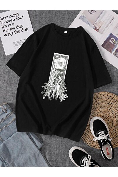 classy moda Unisex Colorful Oversize Printed T-Shirt Streetwear Comfortable F...