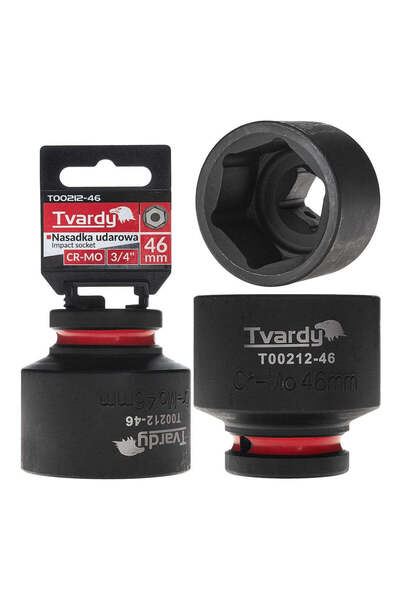 Tvardy Cheie tubulară de impact cu 6 puncte 3/4 ", 46 mm, Cr-Mo, T 00212-46