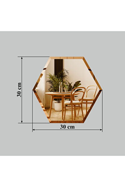 MallDeco Oglinda stil "FAGURE" design bronz 300x300mm