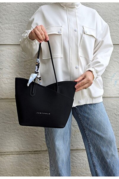 Just Polo Original Women's Large Volume Shoulder Bag with Puppy Detail