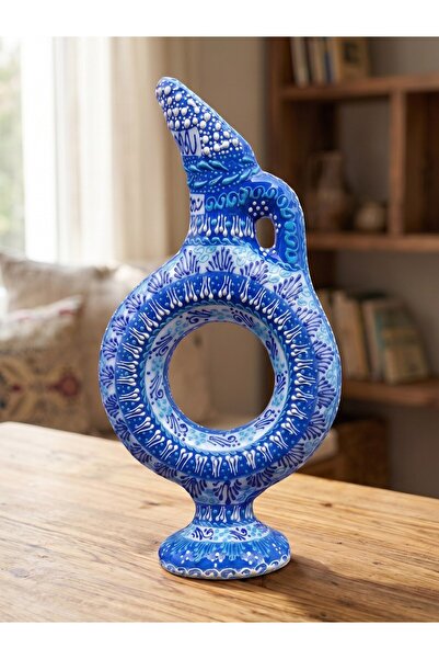 sharp&art HİTİT TARZI EL İŞLEMESİ ÇİNİ VAZO, ÖZEL MANDALA DESEN, BİNLERCE FIR...