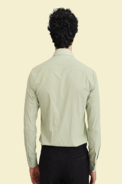 Picuardo Erkek Slim Fit Uzun Kollu Kolay Ütülebilen Pamuklu Düz Gömlek