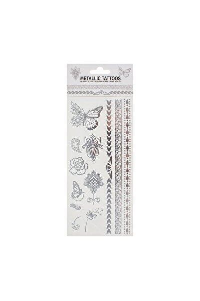 OEM Tatuaje temporare autocolante tip brățări, argintii, 12 bucăți – schimbar...