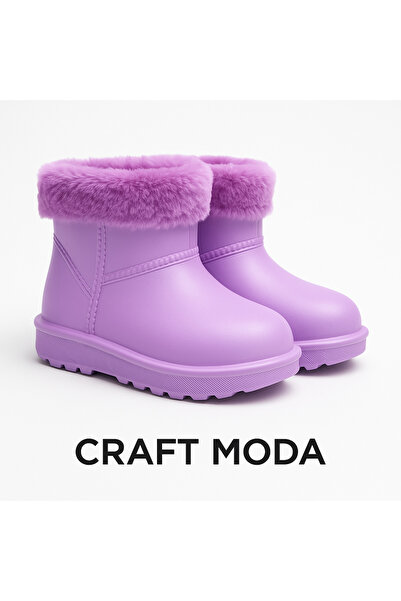 CRAFT MODA İçi Kürklü Su Geçirmez Kar Botu Kaymaz Taban Günlük Kışlık Rahat Bot