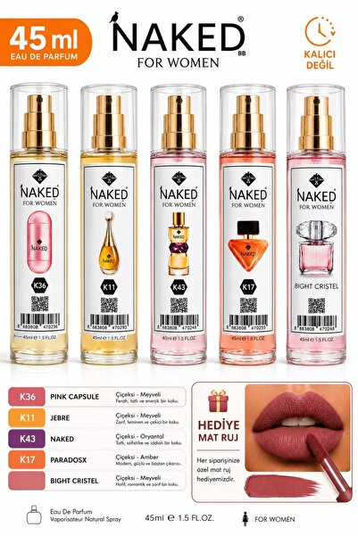 naked Kadın Parfüm Koleksiyonu 45 ml –Zarif Kokular