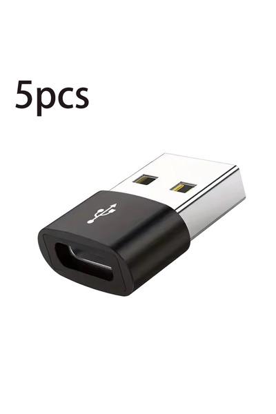 Choice 5pcs Black 5Pcs USB To Type C OTG Adapter USB USB-C Male To Micro USB ...