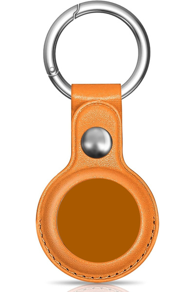 Choice4 orange For Airtags Keychain Case Cover Waterproof Key Chain Ring PU A...