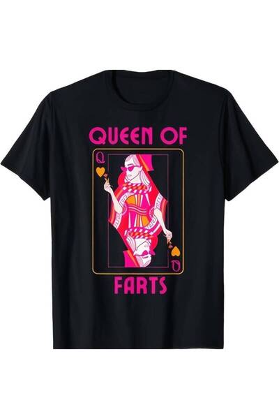 45 BPM Of Farts Playing Card Queen T Shirt Super Soft and Breathable Fabric W...