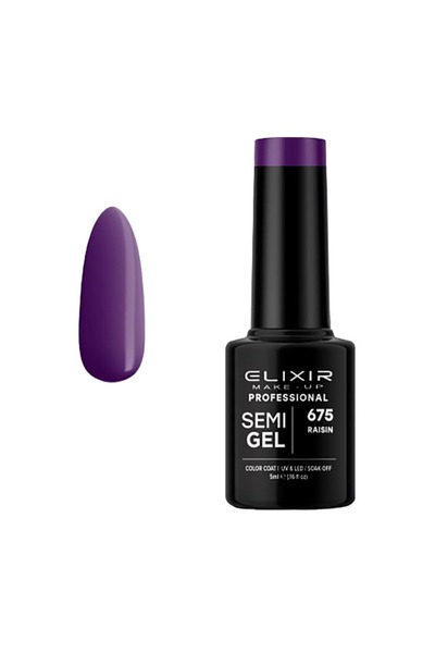 Elixir Ημιμόνιμο βερνίκι νυχιών 5ml – # 675 (Σταφίδα) 5ml