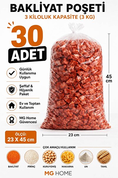 VENON 30 Pieces | |   23X45 Thick Transparent Bag Thick Grain Product Bag | |...