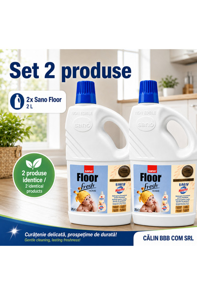 Sano Set 2 x Floor Fresh Baby Detergent Concentrat pentru Pardoseli 2 L – Tot...