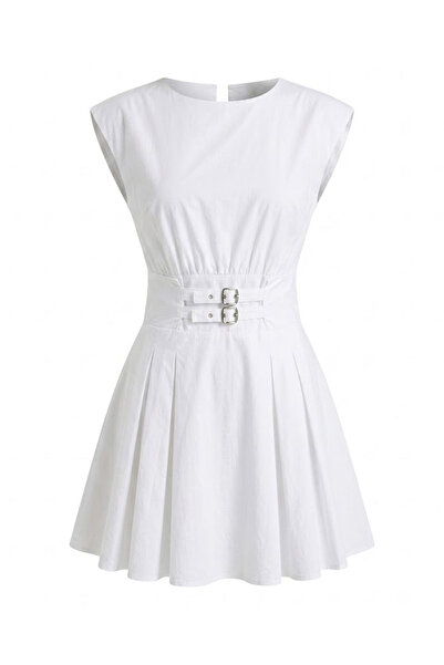 Noa&Noa Self-Belted Mini Dress Ecru