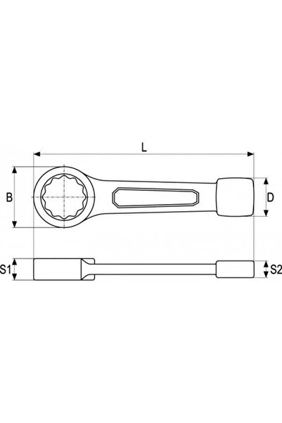 yato CHEIE CU EYEA DE 55 MM, FORJATĂ DIN OȚEL 40CRV, DUROARE INDUSTRIALĂ 42-4...
