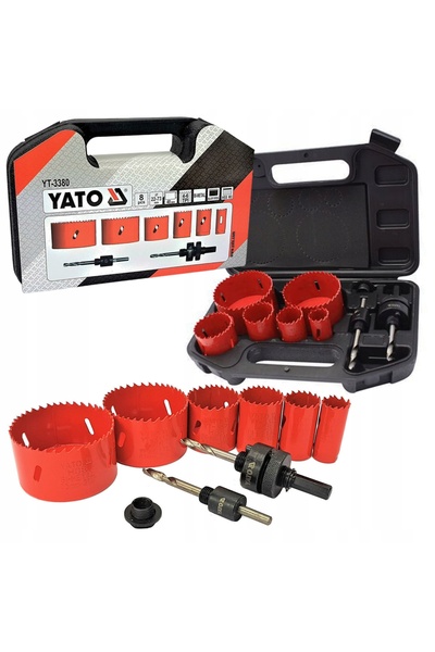 VOREL by YATO YATO Set de 8 freze coroană bimetalice pentru găurit, pentru sc...