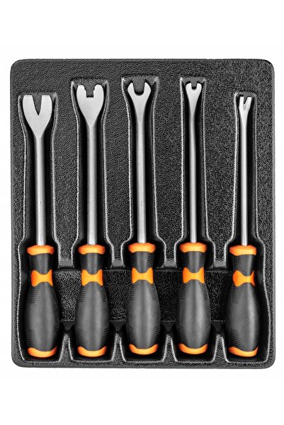 NEO Tools Set complet de extractoare pentru cleme tapițerie, 5 bucăți, carcas...
