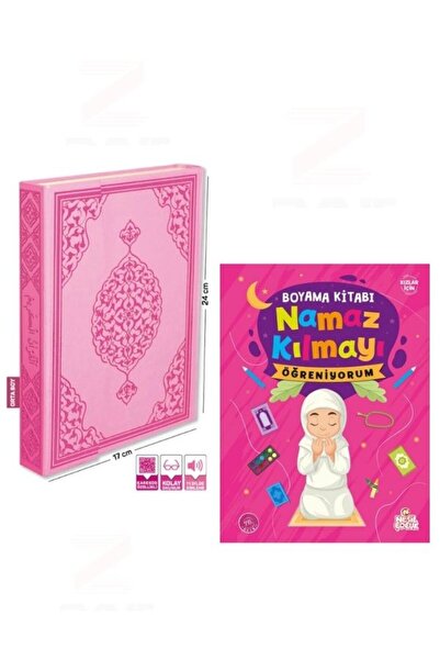 Merve Yayınları Kuranı Kerim Bilgisayar Hatlı Orta Boy Pembe Kızlar İçin Nama...