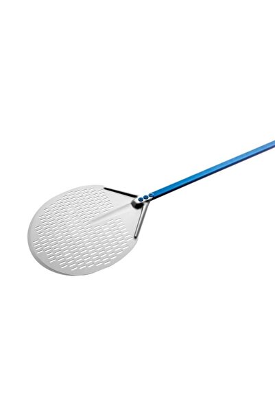 GiMetal Lopată pentru pizza Azzurra 30x30cm, L120/153cm, rotundă perforată, d...