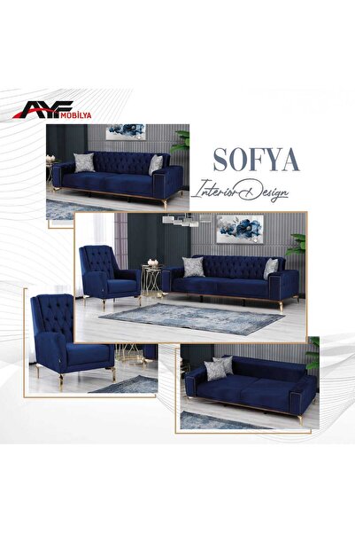 AYF MOBİLYA SOYA KAPİTONELİ 3+3+1+1 KOLTUK TAKIMI