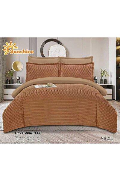 BIET ALMAFROSHAT 6-Piece Quilt Set with a Luxurious Duvet Cover