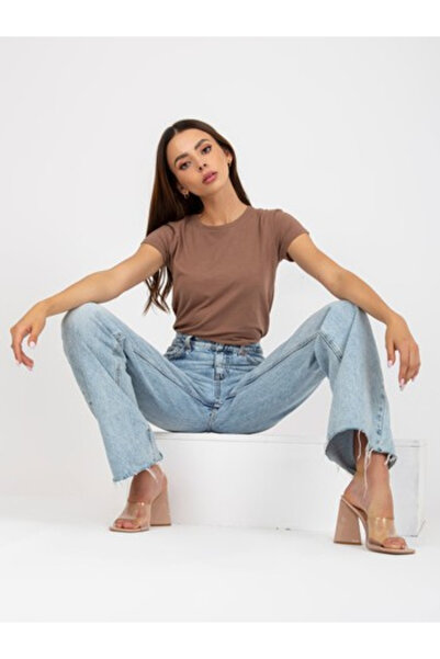 Basic Feel Good Tricou Dama Mini, Decolteu rotund, BASIC FEEL GOOD, Maro Casu...