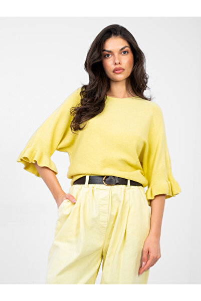 Italy Moda Pulover Dama Maneca 3/4, Elegant, ITALY MODA, Galben Eleganta Office