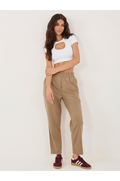 rue parıs Women's Pants, RUE PARIS, Polyester, Dark Beige, model RV-SP-A1311.60