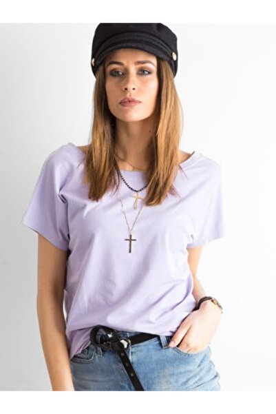 Basic Feel Good Tricou Dama Mini, Decolteu barcuta, BASIC FEEL GOOD, Mov desc...